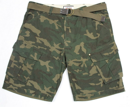 Men's cotton camouflage print shorts